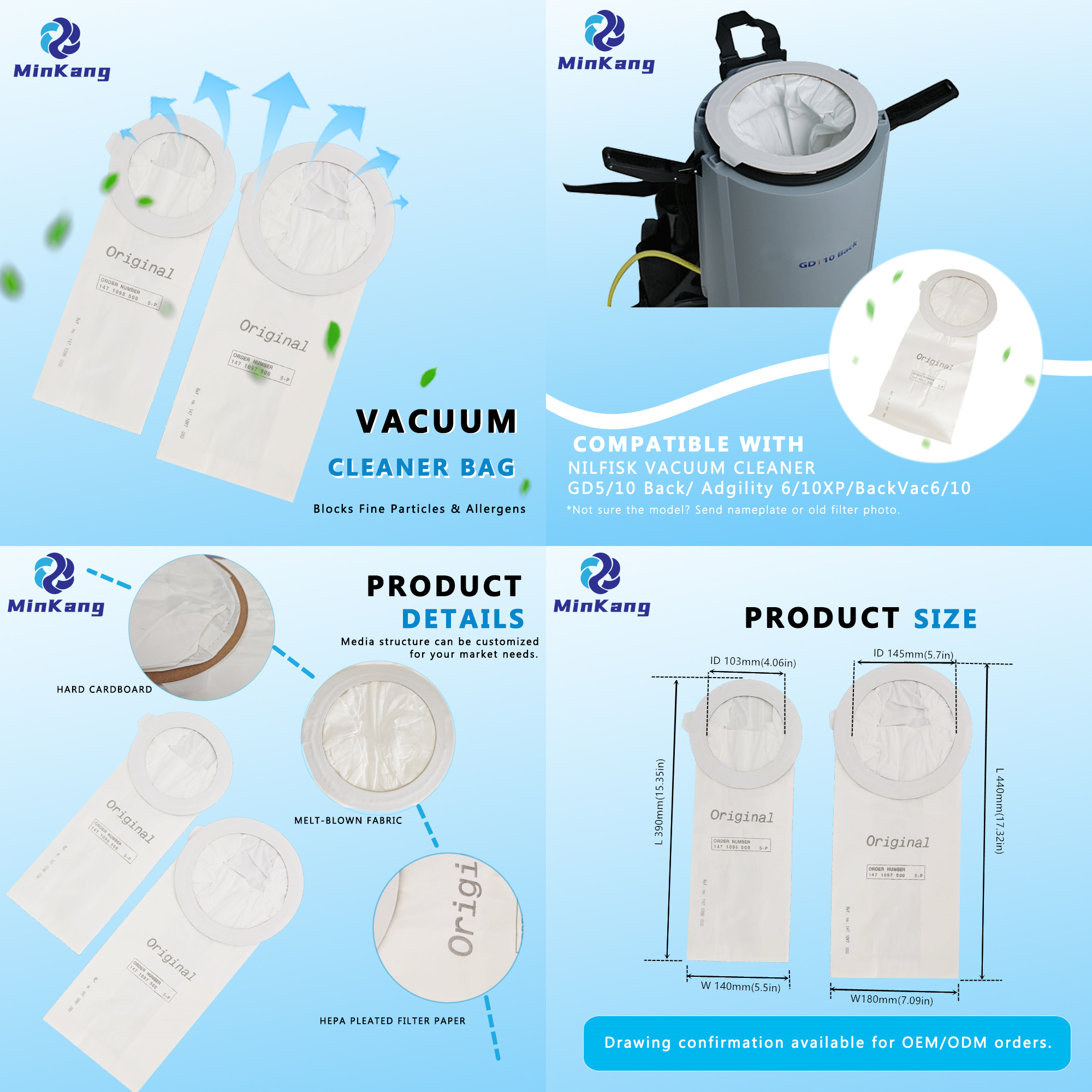 MinKang vacuum cleaner dust bags MinKang vacuum cleaner dust bags