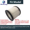 9-17909 General Purpose Pleated paper Filter for craftsman wall vacs with stock number 9-17775
