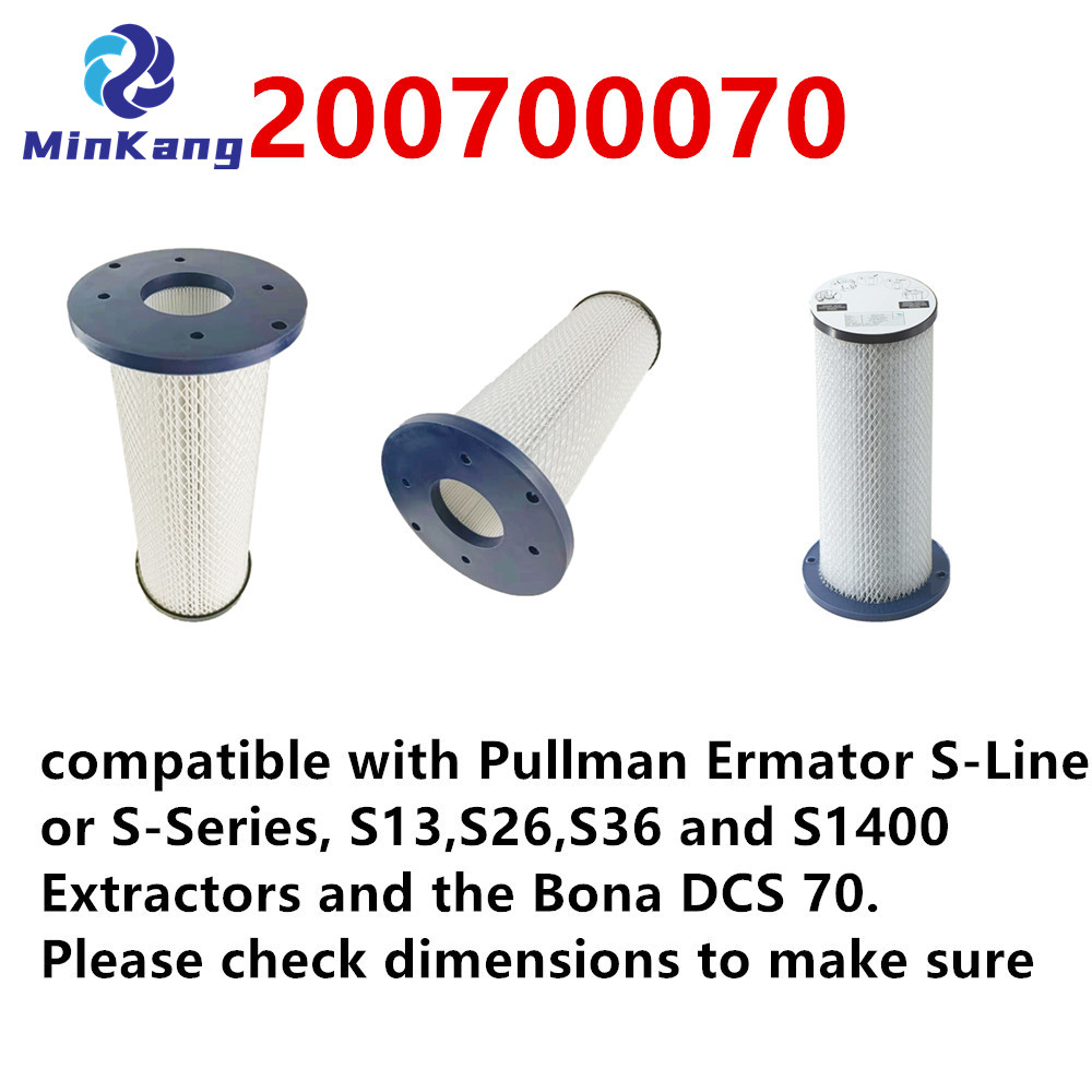200700070 Vacuum/Extractor HEPA Filter for Pullman Holt Ermator Models S-Series S13, S26, S36, S1400 and Bona DCS 70(white+blue)