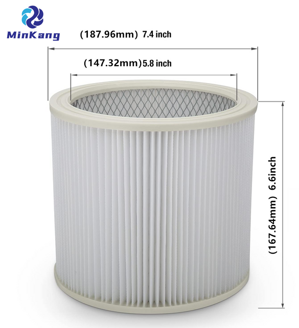 White 08-2501 Cartridge vacuum HEPA Filter for Stanley Most 5-18 Gallon Wet/Dry shop vacuum cleaner parts