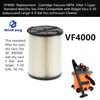 VF4000 Cartridge Vacuum HEPA Filter 1-Layer Standard Wet/Dry Vac Filter for RIDGID Vacs 5-20 Gallons 18-75L (white）