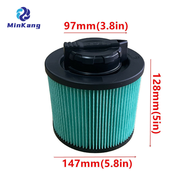 Green DXVC4003 HEPA pleated Cartridge Filter compare to DeWalt 4 Gallon shop Vacuums