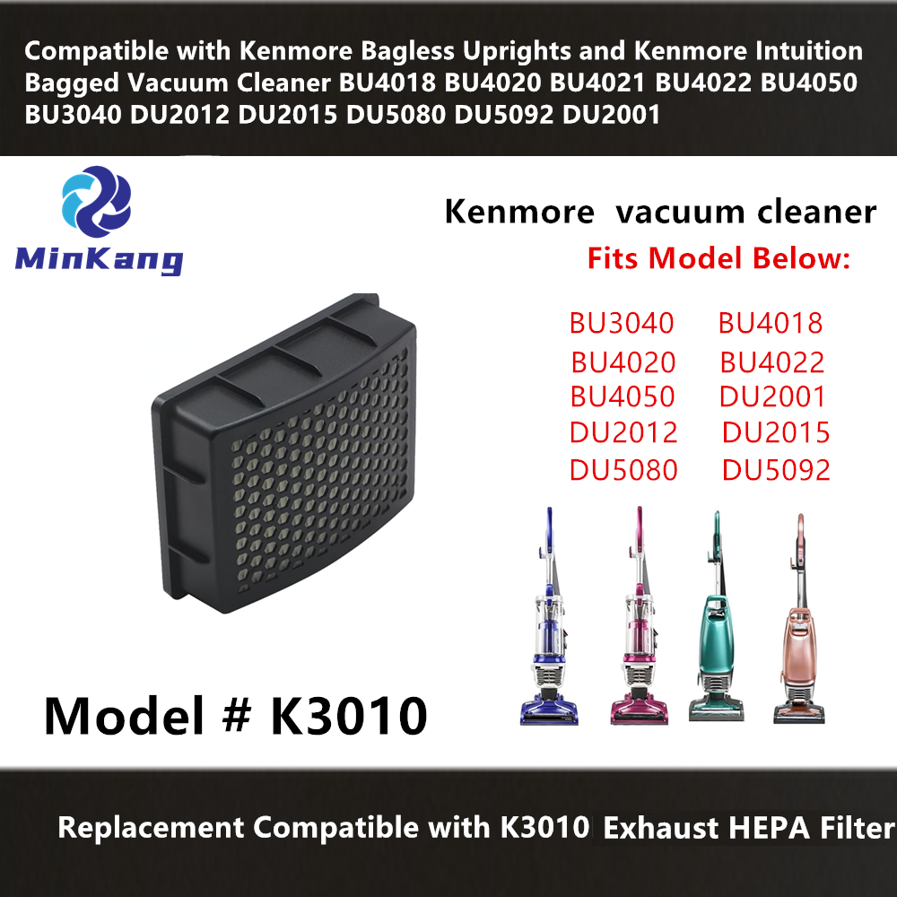 K3010 Exhaust HEPA Filter for Kenmore Bagless Uprights Intuition Bagged Vacuum BU4018 DU2001