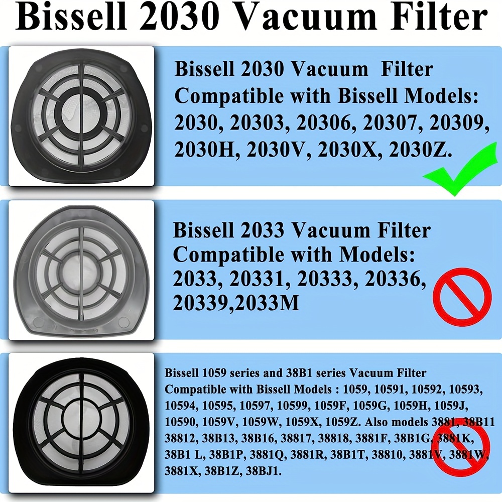 2030 Vacuum Foam Filter Replacement for Bissell Vacuum Cleaner ，Compare to 1611501