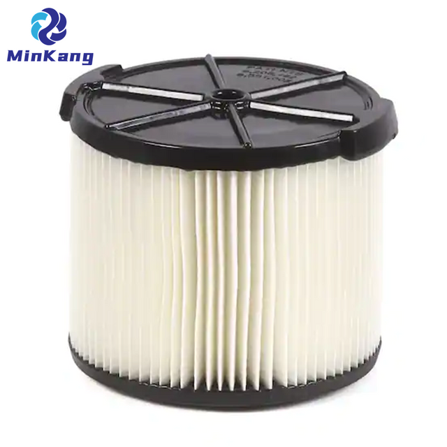 White VF3400 1-Layer Standard Pleated Paper Filter for 3 to 4.5 Gallon RIDGID Wet/Dry Shop vacuum cleaner parts