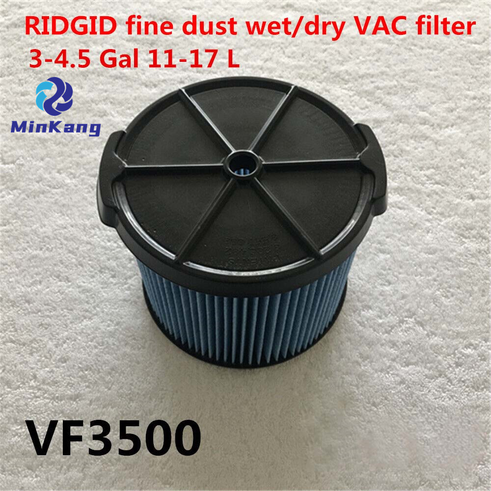F3500 3-Layer Pleated Paper Fine Dust Cartridge Vacuum Filter for Ridgid 3-4.5gal 11-17 L RIDGID Wet Dry vacuums (Blue)