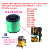 Green DXVC6914 Cartridge vacuum HEPA Material Filter suitable for DeWalt shop vacuums 