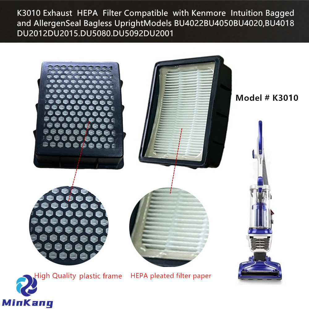 K3010 Exhaust HEPA Filter for Kenmore Bagless Uprights Intuition Bagged Vacuum BU4018 DU2001