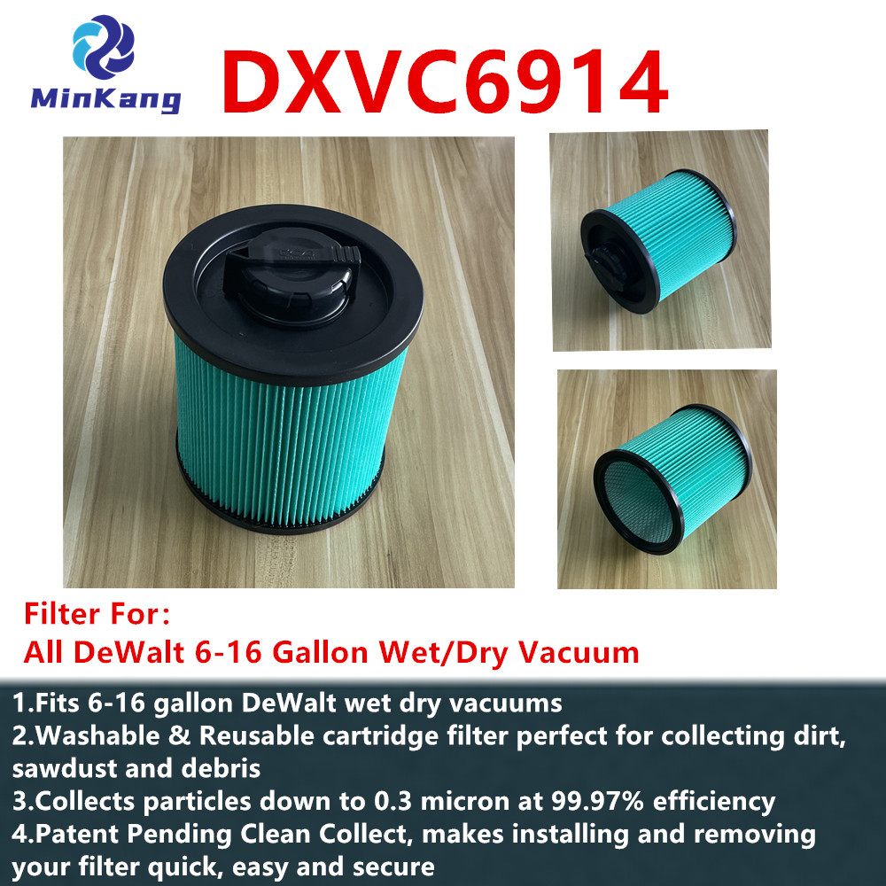 DXVC6914 DeWalt HEPA cartridge filter for any of the DeWalt wet/dry vacuums between 6-16 Gallons 