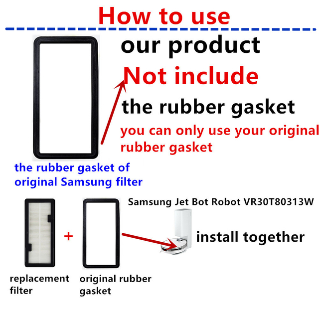  Pre-Motor and Exhaust hepa filter for Samsung VACUUM Clean Station for VCA-RAE85A VR30T80313W