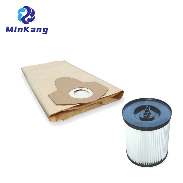 paper Bag + Cartridge washable Filter for Parkside PWD25 A2 vacuum cleaner 