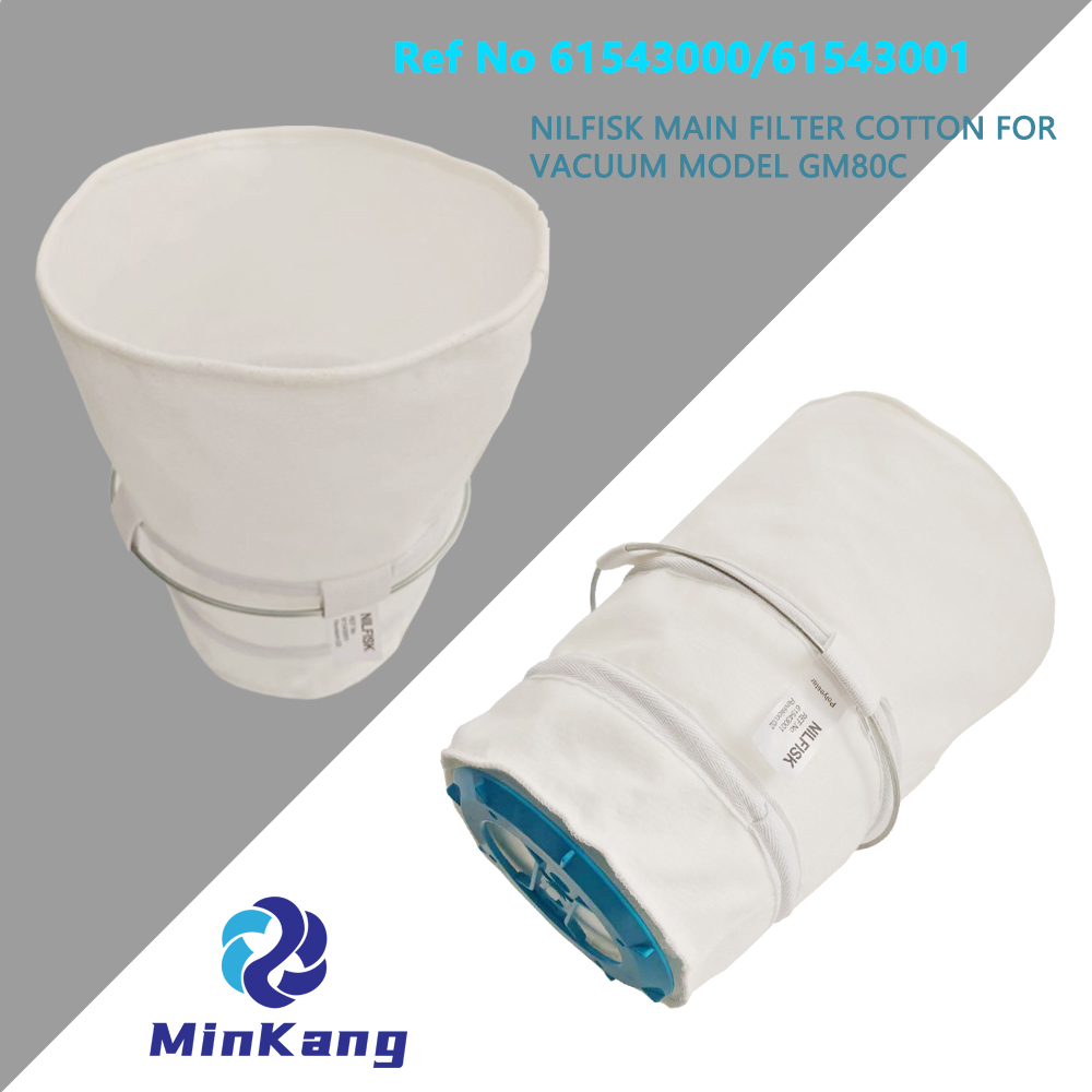  61543000/61543001 MAIN Dust Filter COTTON Bag for NILFISK GM80C For 80 Series vacuum cleaner 