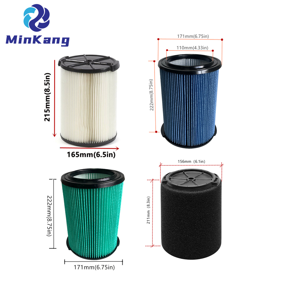 Replacement WS21200F WS22200F WS23200F WS24200F Vacuum Filter for Ridgid 3-20 Gallon Wet Dry