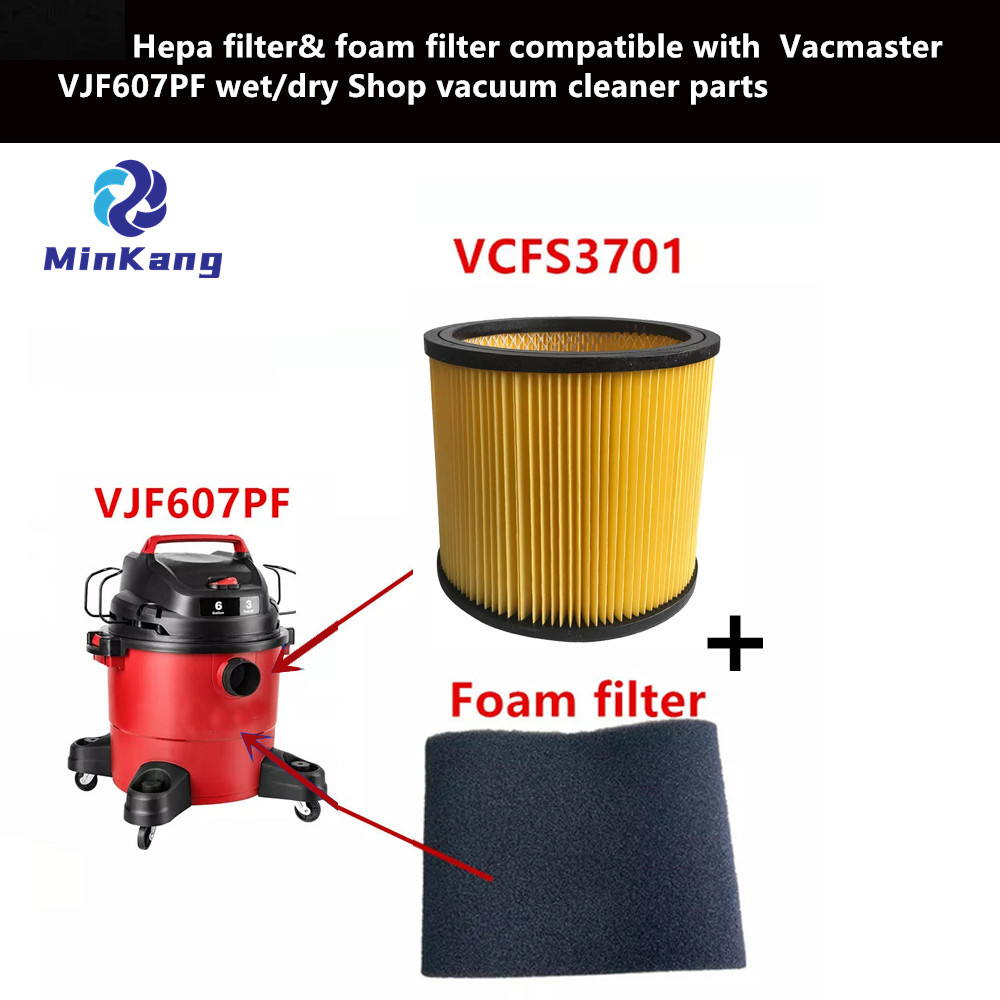 Hepa filter& foam filter for Vacmaster wet/dry Shop Vacuum VJF607PF