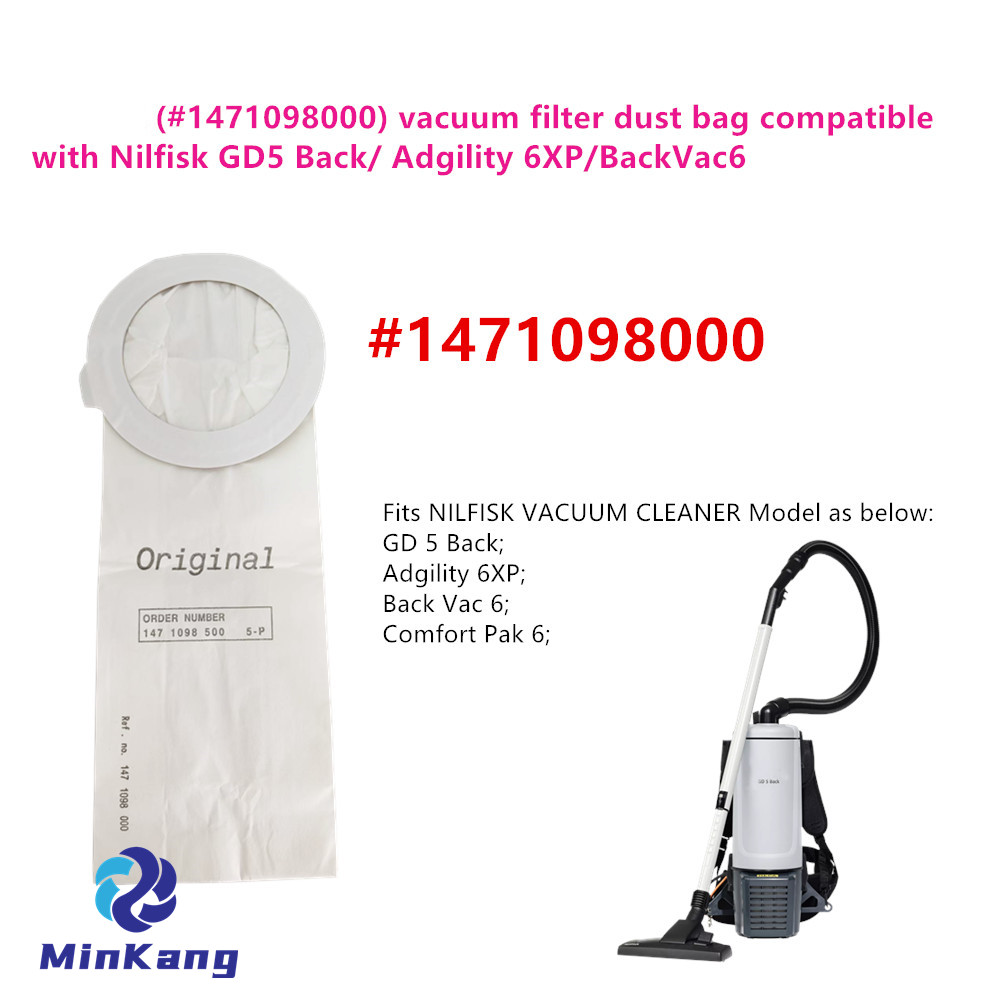 (#1471098000) vacuum filter dust bag for Nilfisk GD5 Back/ Adgility 6XP/BackVac6