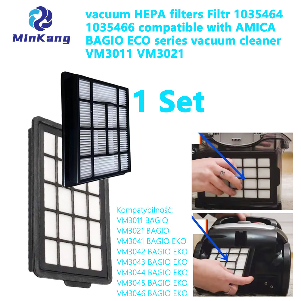 Vacuum HEPA filters Filtr 1035464 1035466 for AMICA BAGIO ECO series vacuum cleaner VM3011 VM3021