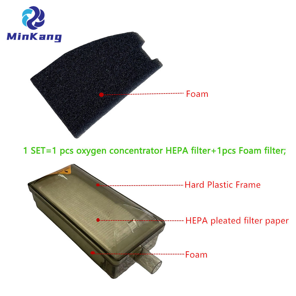 oxygen concentrator HEPA filter & Foam filter for JMC5A Ni Oxygen Concentrator Medical Oxygen Generator with Thomas Compressor 5L