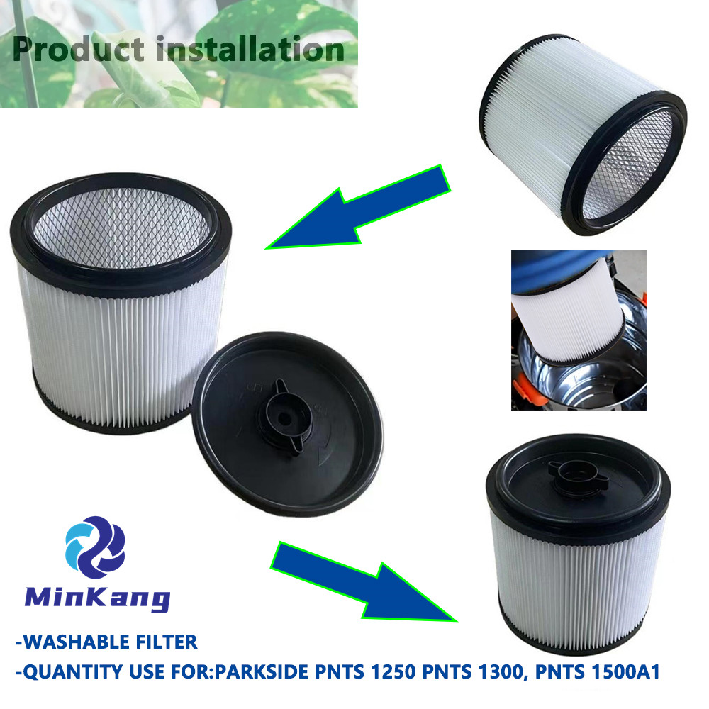 Washable Replacement Cartridge vacuum HEPA Filter for PARKSIDE 