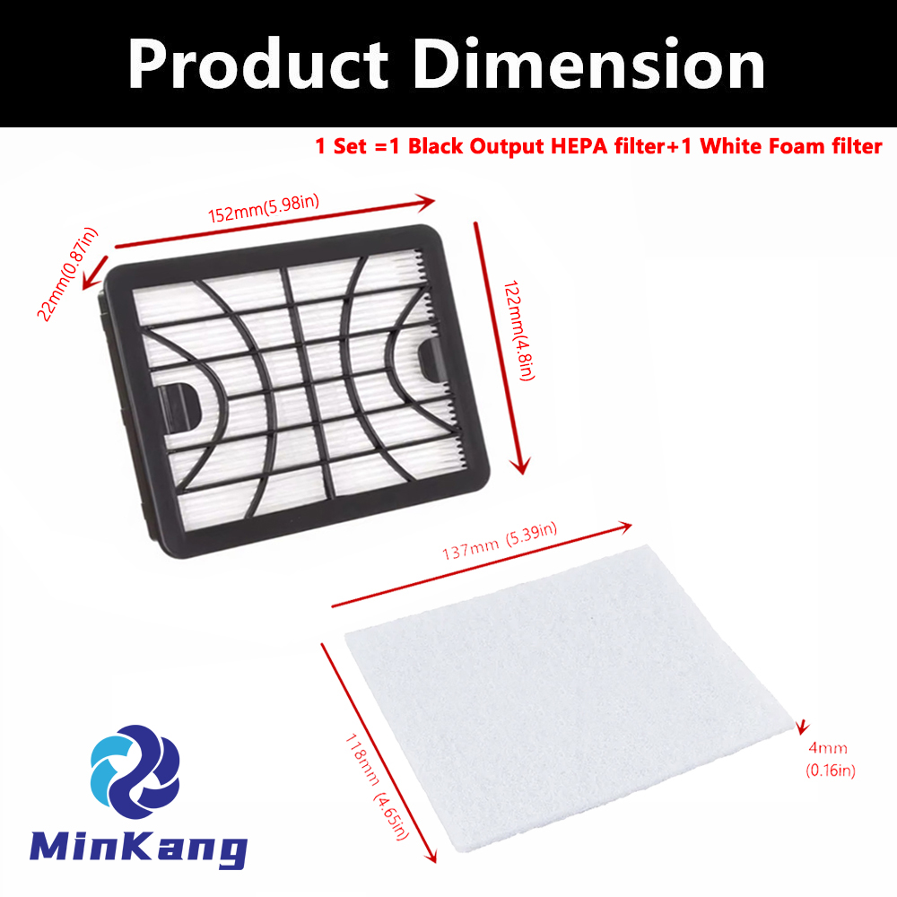 Output HEPA filter+Foam filter Kit for Zelmer \ Bosch Vacuum Cleaner 