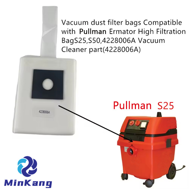 High-Filtration wet Dust Bags Replacement Compatible with Pullman Ermator S25 4228006A Vacuum Cleaner