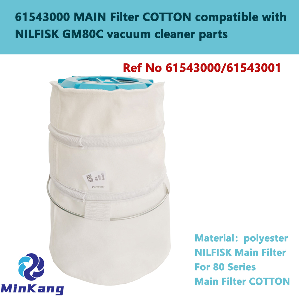  61543000/61543001 MAIN Dust Filter COTTON Bag for NILFISK GM80C For 80 Series vacuum cleaner 