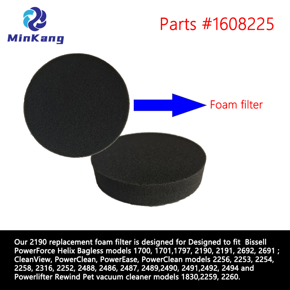 Premotor Filter for Bissell Powerforce Helix Vacuum 2191, 2190,1700,1797 Foam Filters Replacement,Parts #1608225