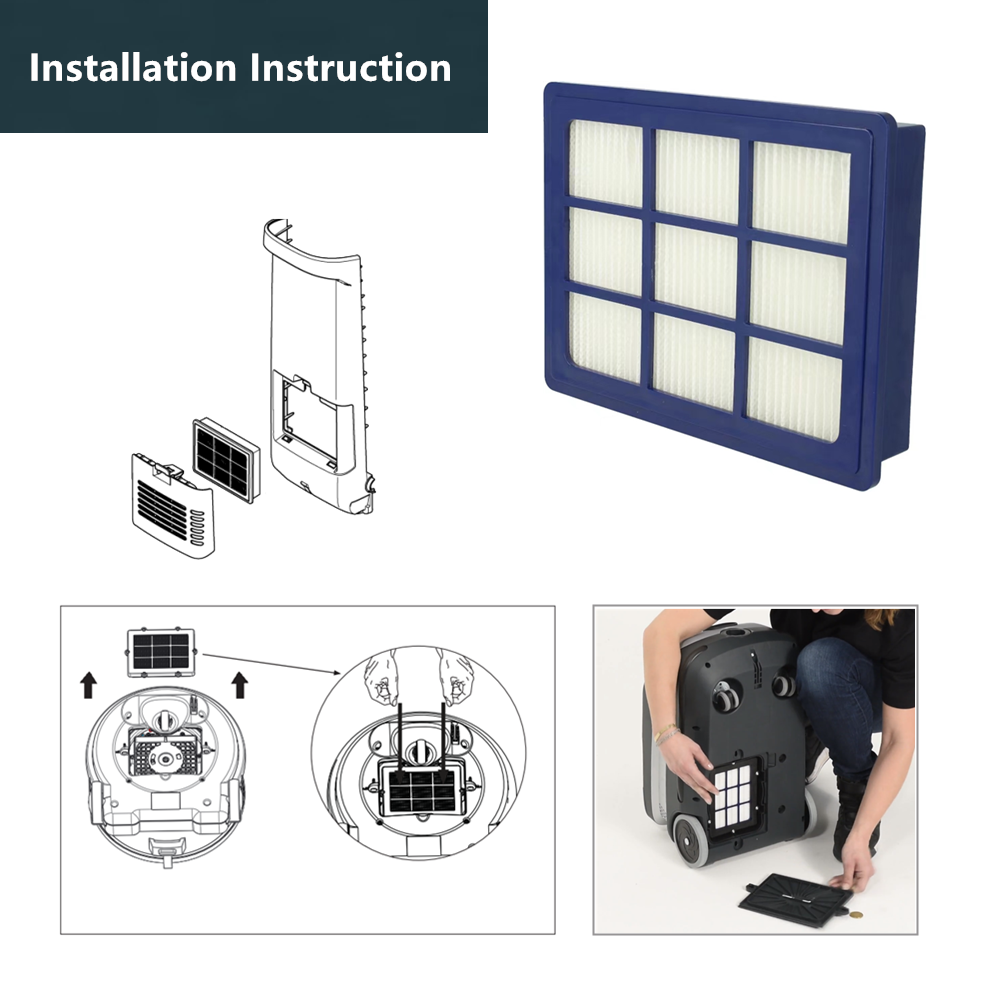 Vacuum Cleaner HEPA Filter for Nilfisk Power Allergy, Allergy EU, Cleaner, Eco, LIFE EU 220-240, P10 EU Vacuum Cleaner