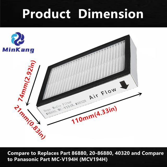 EF-2 Replacement Exhaust HEPA Filter for Kenmore Vacuum Cleaners Compares to 86880 and MC V194H vacuum cleaner parts