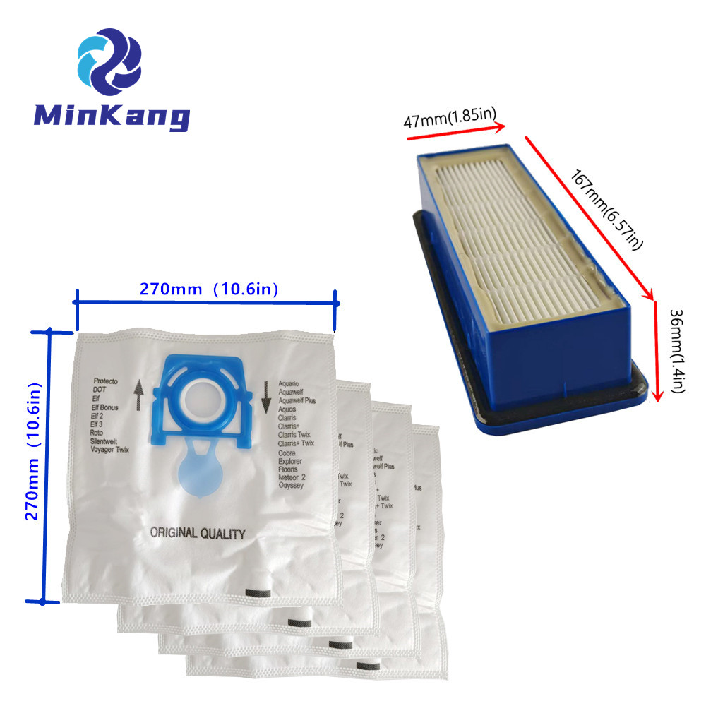 HEPA filter and Dust Bags for BOSCH AquaWash & Clean ProHygienic Wet & dry BWD420HYG vacuum