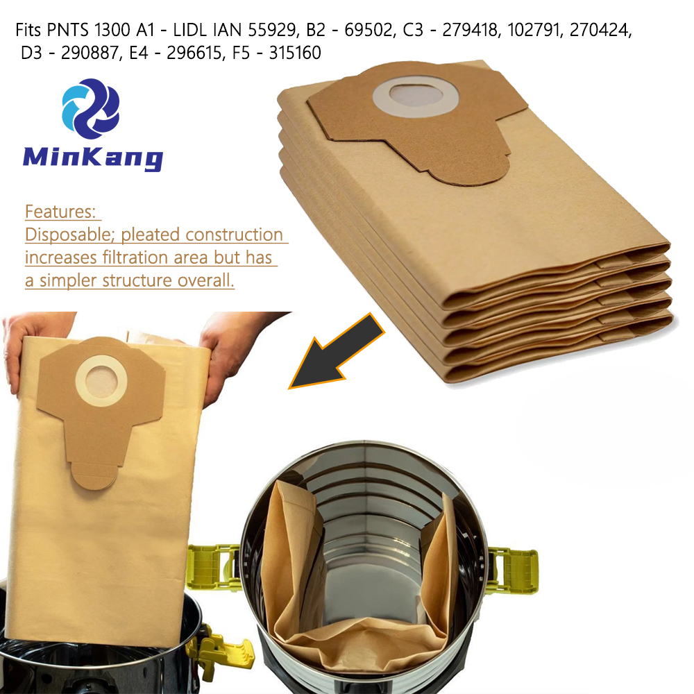  Parkside PNTS 1300 C3 wet and dry vacuum cleaner bag 20 liters LIDL IAN 270424