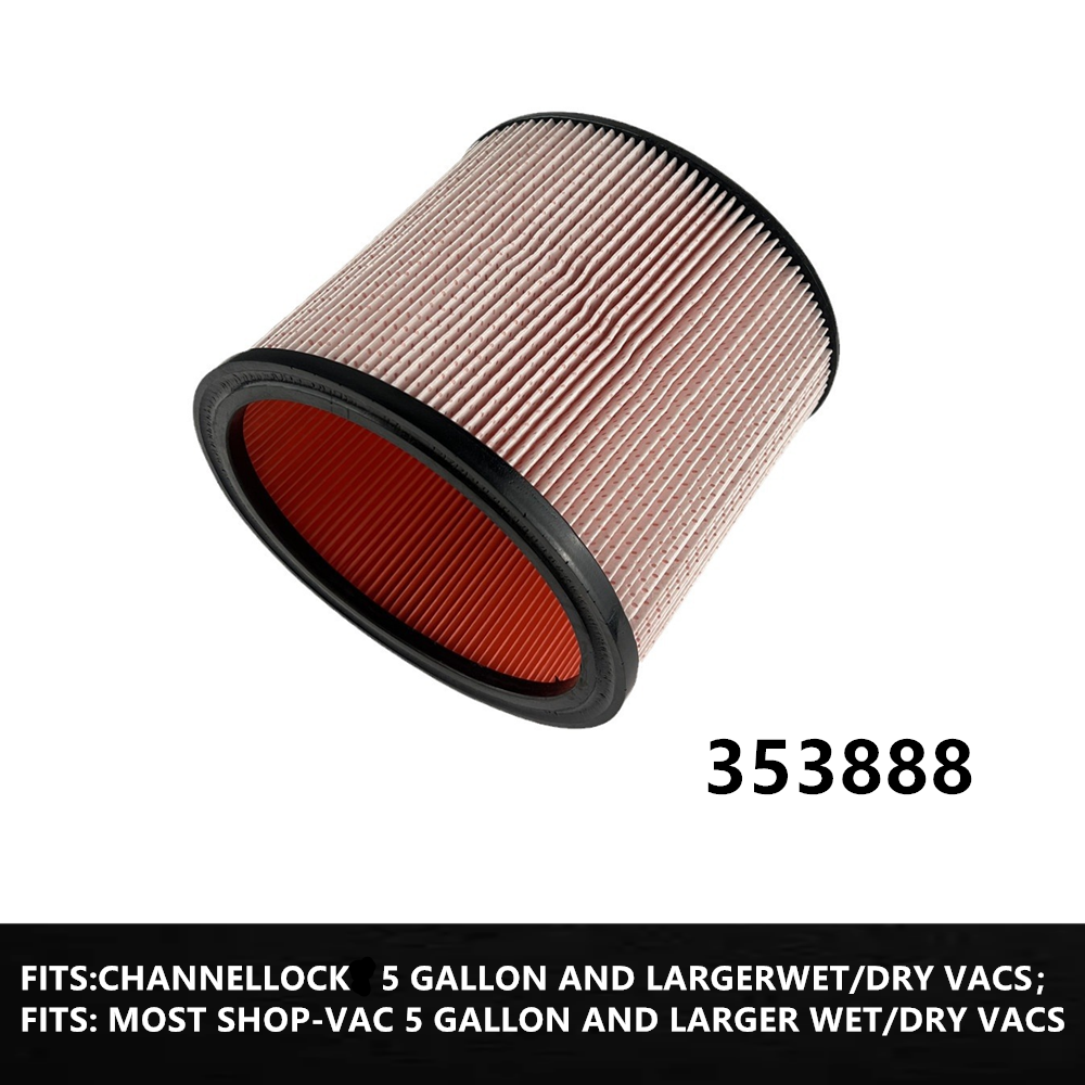  FINE DUST CARTRIDGE vacuum HEPA FILTER for CHANNELLOCK 5 GALLON AND LARGER MOST SHOP-VAC vacuums