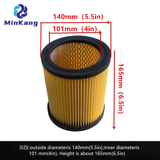 Yellow 91096424 Replacement Cartridge Vacuum HEPA Filter for PARKSIDE 91105505 PNTS 1400 H4 IAN 322475 vacuum cleaner