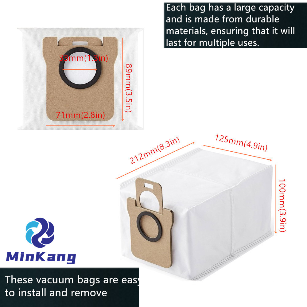 Reusable Vacuum Dust filter Bag for Dreame L10s Ultra/S10 pro/X20 Pro Plus/ L20Ultra Xiaomi Robot X10+ Vacuum Cleaner parts 