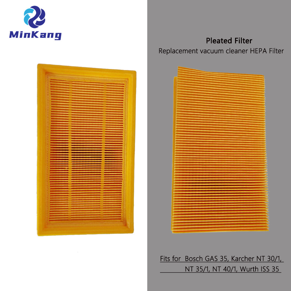 Replacement vacuum cleaner HEPA Filter Pleated Filter for Bosch GAS 35, Karcher NT 30/1, NT 35/1, NT 40/1, Wurth ISS 35