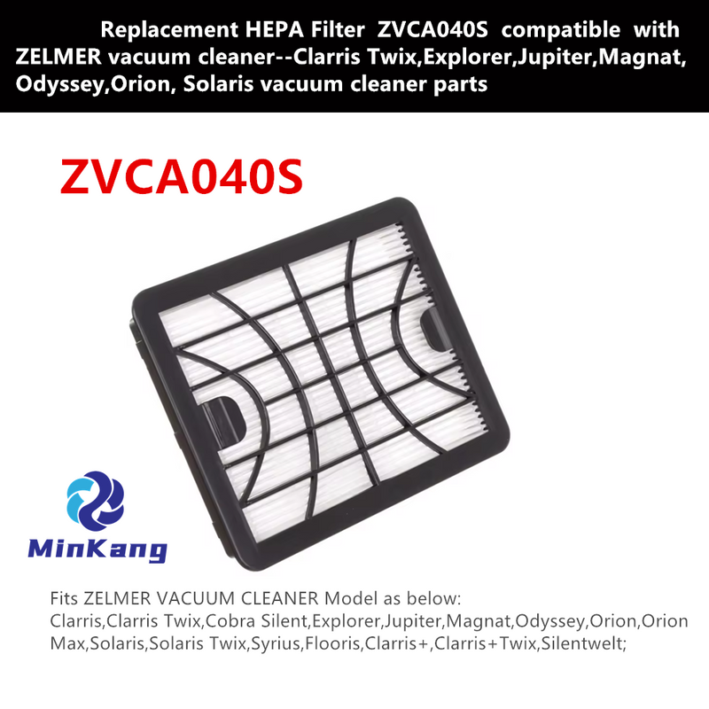 Replacement HEPA Filter ZVCA040S for ZELMER Clarris Twix,Explorer,Jupiter,Magnat,Odyssey,Orion, Solaris vacuum 