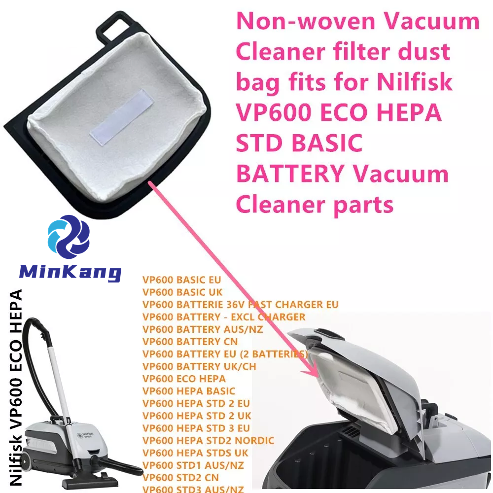 Non-woven Vacuum Cleaner filter dust bag for Nilfisk VP600 ECO HEPA STD BASIC BATTERY Vacuum Cleaner parts