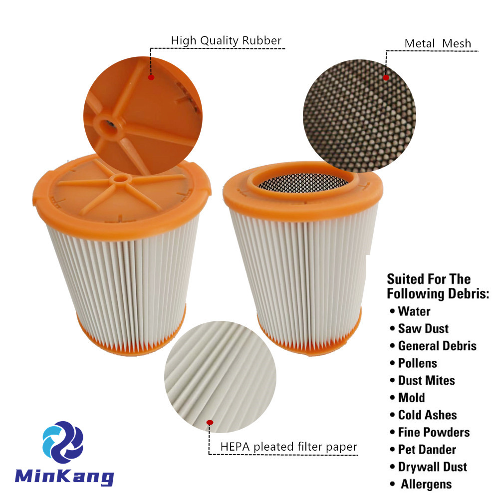  #VF8000 Replacement Pleated HEPA Filter for RIDGID Most 5-16 Gallon Wet Dry vacuum cleaner 