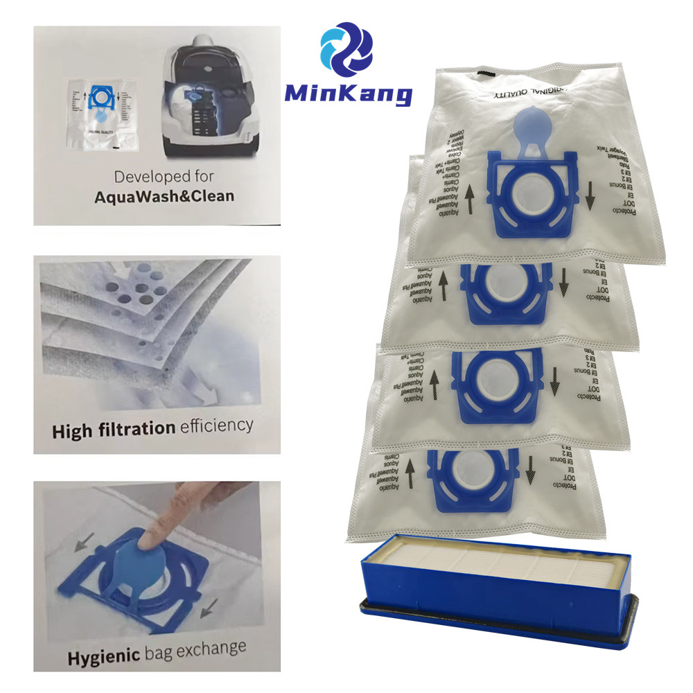 HEPA filter and Dust Bags for BOSCH AquaWash & Clean ProHygienic Wet & dry BWD420HYG vacuum
