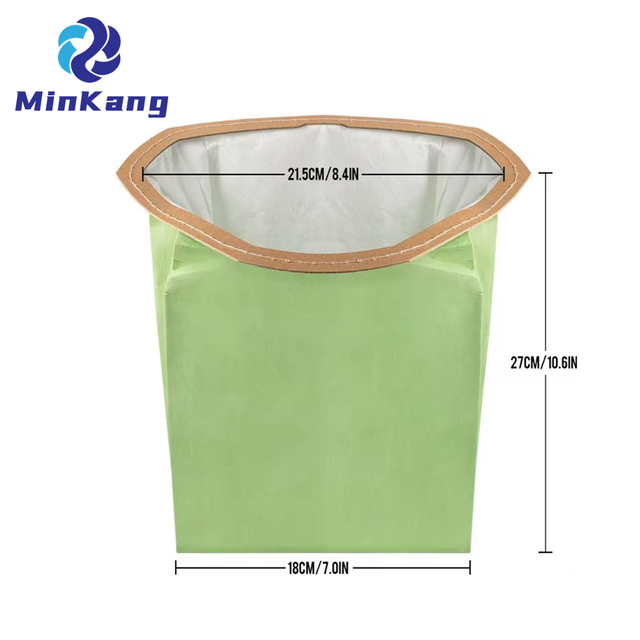 Green Paper Dust Bag Replacement Filter fits ProTeam Super Coach Pro 6 GoFree Flex Pro and ProVac FS 6 Vacuum Open Triangular Collar 6 Quart 