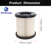 Replacement Cartridge vacuum HEPA Filter for 2 and 3-1/2 Gallon HERCULES and BAUER vacuum filter cleaning