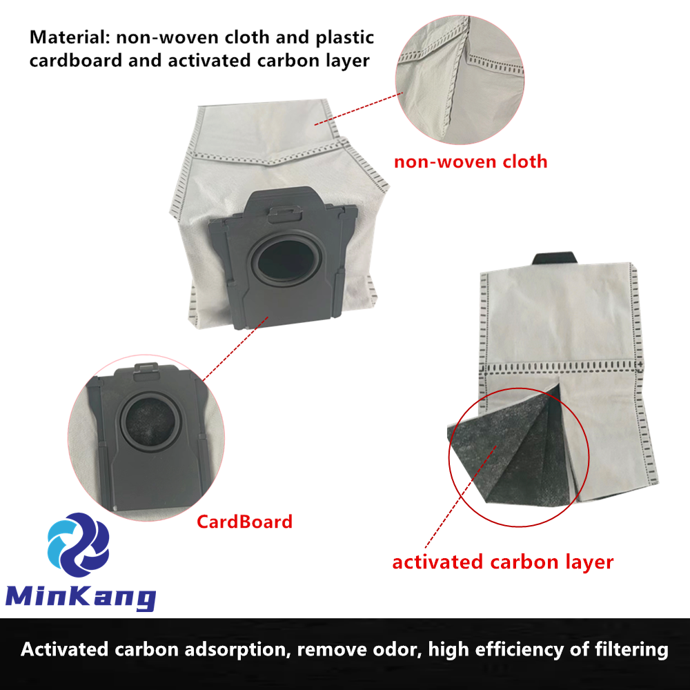 2.5L Dust Bag HEPA Filter activated carbon layer for DREAME Sweeping robot Consumables X30 X30/S30/S10 X30 Pro Accessories 