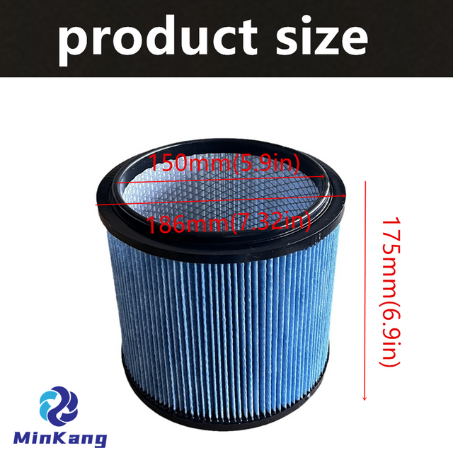 A32RF07 Replacement Cartridge Vacuum HEPA filter for RYOBI RY40WD01 10 Gallon Wet/Dry Large Capacity Vacuums（blue）