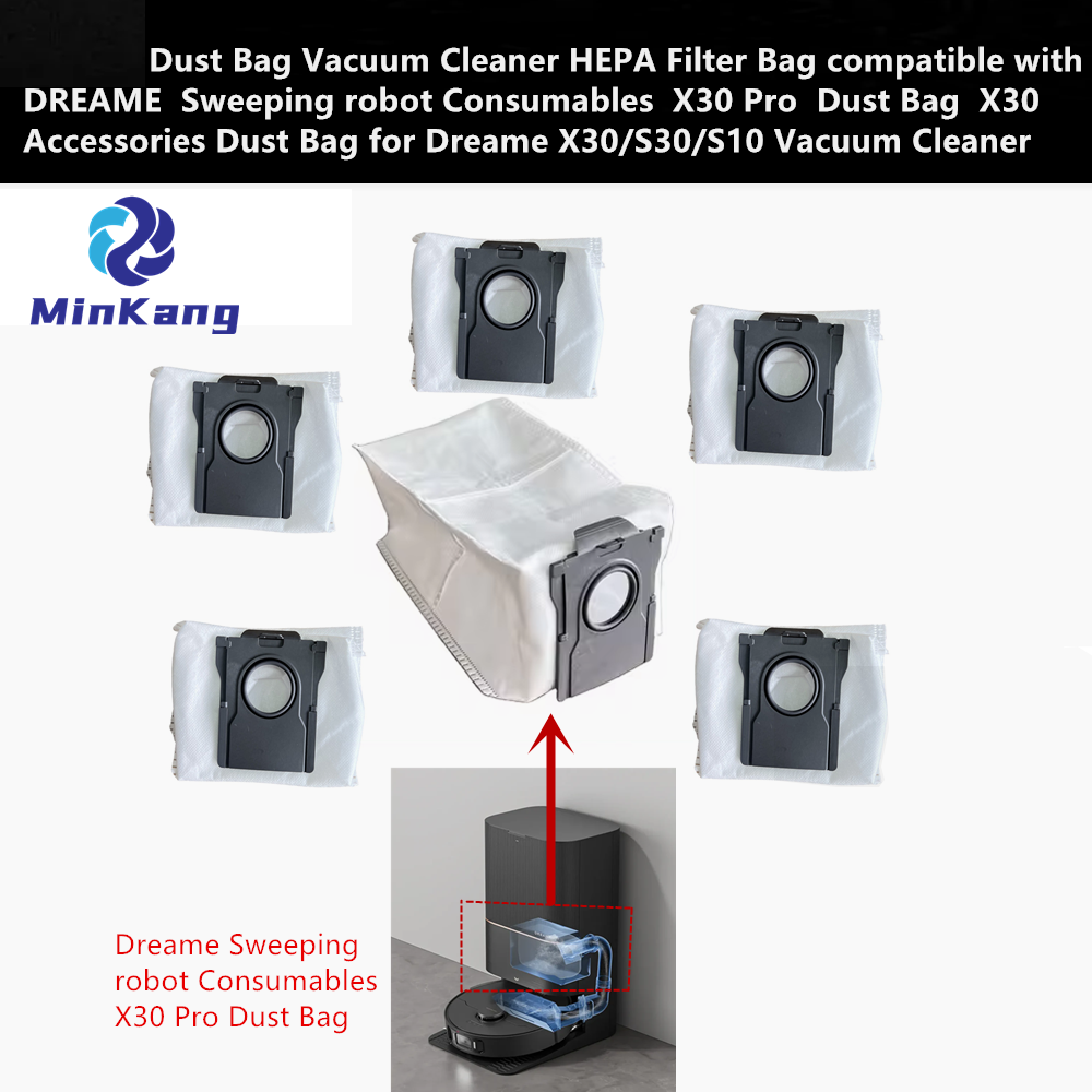 2.5L Dust Bag HEPA Filter for DREAME Sweeping robot Consumables X30 Pro Dust Bag X30/S30/S10 Vacuum Cleaner Accessories 