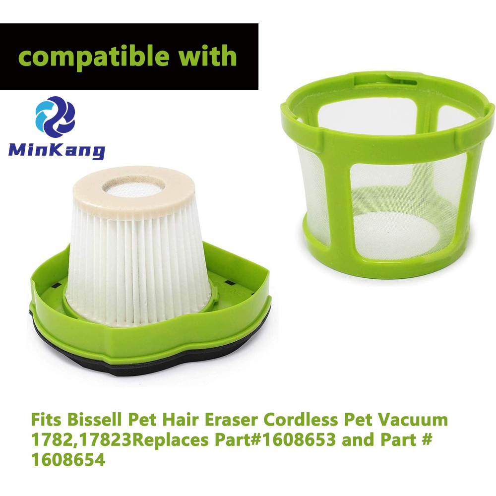 Vacuum Filter for Bissell Pet Hair Eraser Hand Vac. Compare to Part # 1608653 & 1608654, 160-8653 & 160-8654