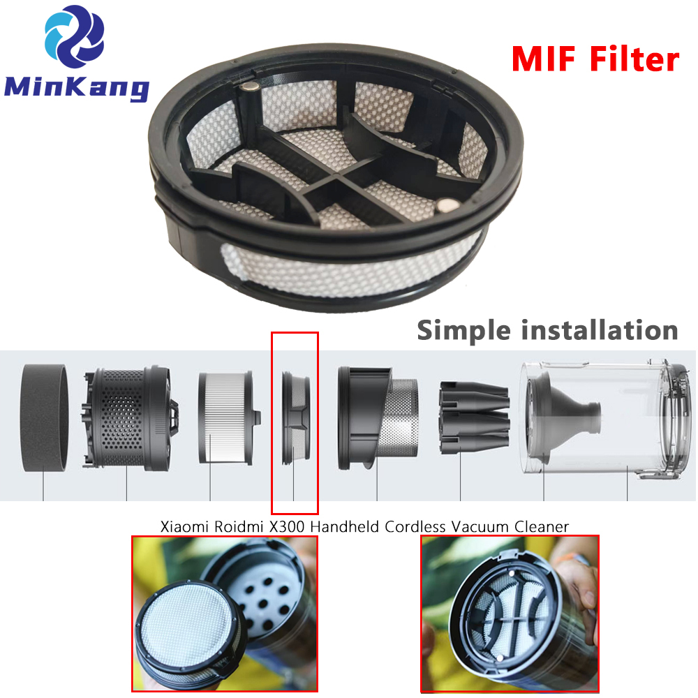 MIF vacuum cleaner filter replacement for Xiaomi Roidmi X300 Handheld Cordless 
