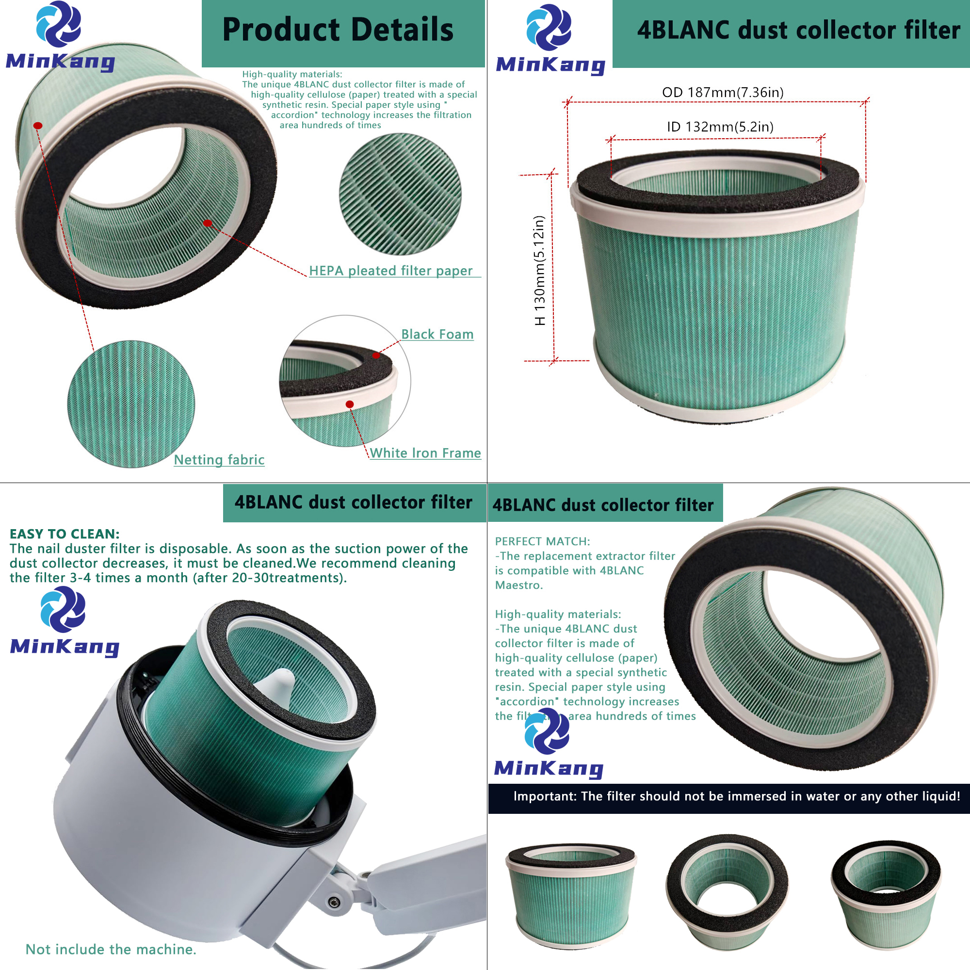extractor filter Air Filter HEPA 12 Certified Medical Grade 