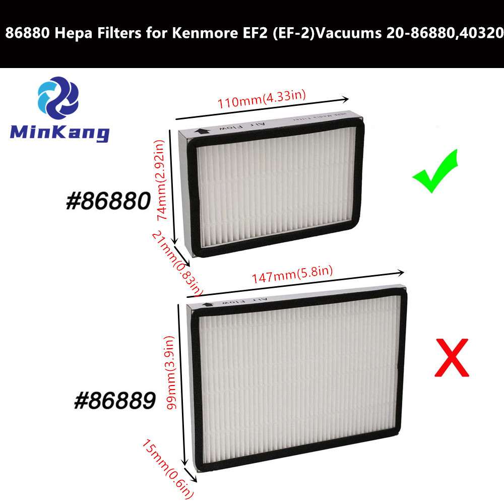 EF-2 Replacement Exhaust HEPA Filter for Kenmore Vacuum Cleaners Compares to 86880 and MC V194H vacuum cleaner parts