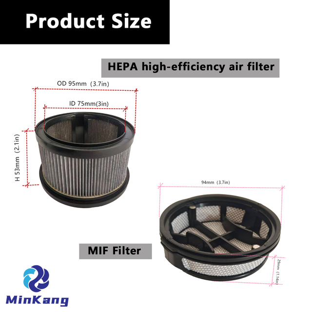 MIF Filter and HEPA high-efficiency air filter For Xiaomi Handheld Cordless Vacuum Cleaner 