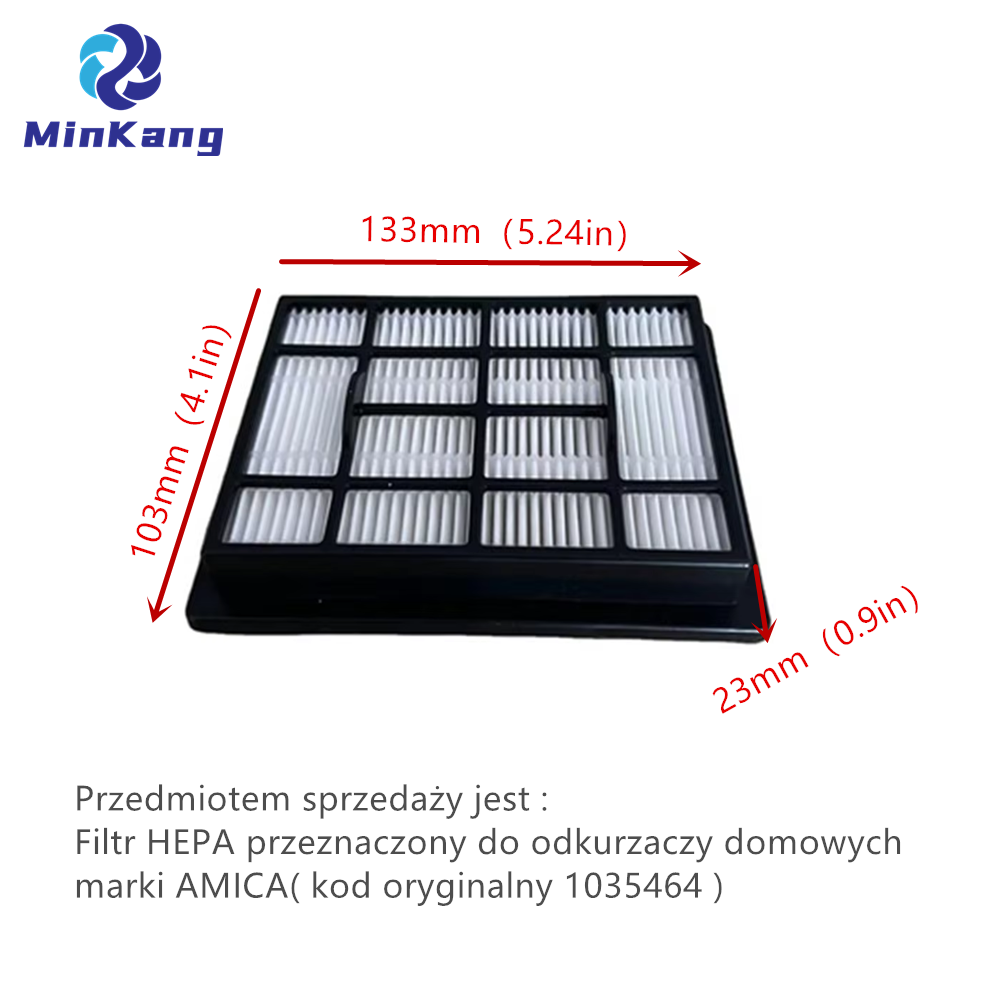 1035464 vacuum HEPA filter for AMICA BAGIO ECO series vacuum cleaner VM3011 VM3021