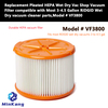 # VF3800 Replacement Pleated HEPA Filter for Most 3-4.5 Gallon RIDGID Wet Dry vacuums